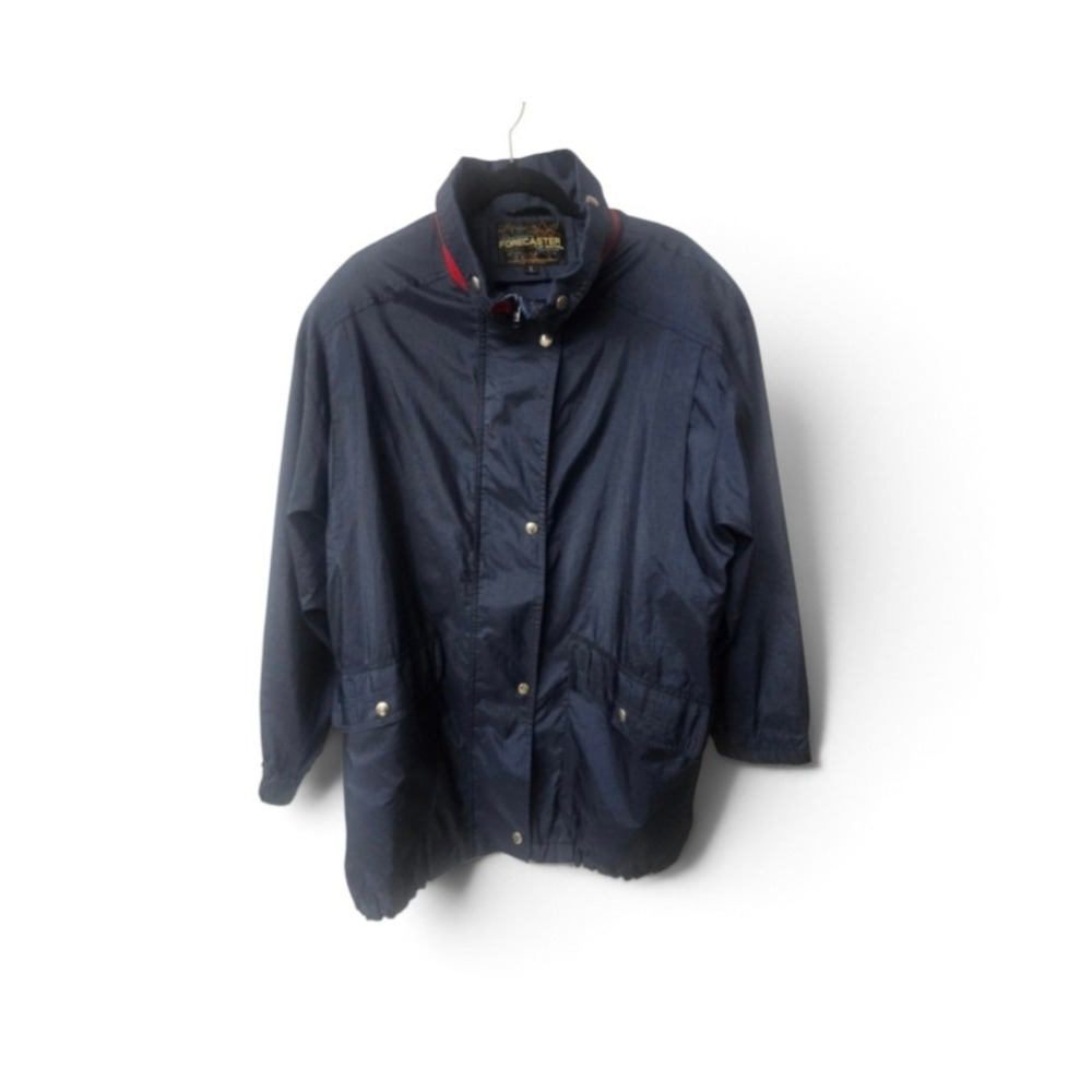 VTG Forecaster of Boston Jacket Womens Large Navy Drawstring Jacket Gorpcore 80s